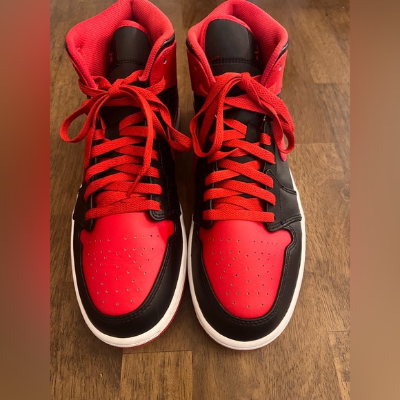 Nike Other - Air Jordan 1 Mid Black & Red | Men’s 11